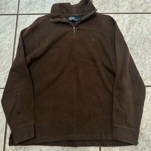 SOLD Brown Polo Ralph Lauren 1/4 Zip 100% Cotton